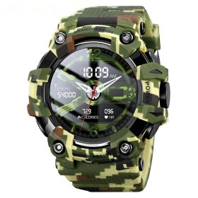 Intelligent Waterproof Student Double Luminous Men's Water-proof Watch (Option: Green Camouflage)