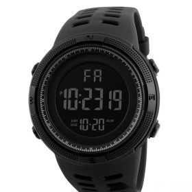 Sports Timing Night Light Domineering Large Dial Electronic Watch (Color: Black)