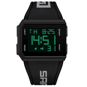 Fashion Square Luminous Watch All-match Watch (Option: All Black)