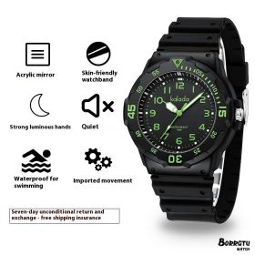 Men's Sports Luminous Pointer Quartz Watch (Option: Black And Green)