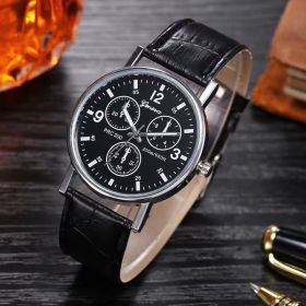 Fashion Casual All-matching Men's Quartz Watch (Option: Black With Black)