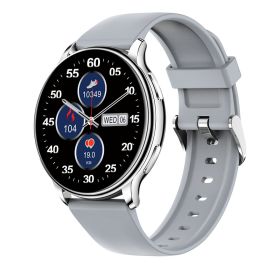 Smart Couple Watch Round Screen Bluetooth Calling Heart Rate Blood Oxygen Sleep Monitoring (Option: Gray)