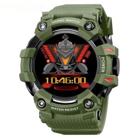 Intelligent Waterproof Student Double Luminous Men's Water-proof Watch (Option: Army Green)
