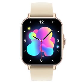 Bluetooth-compatible Calling Smart Watch Message Reminder Sports Heart Rate Sleep Monitoring (Color: Gold)